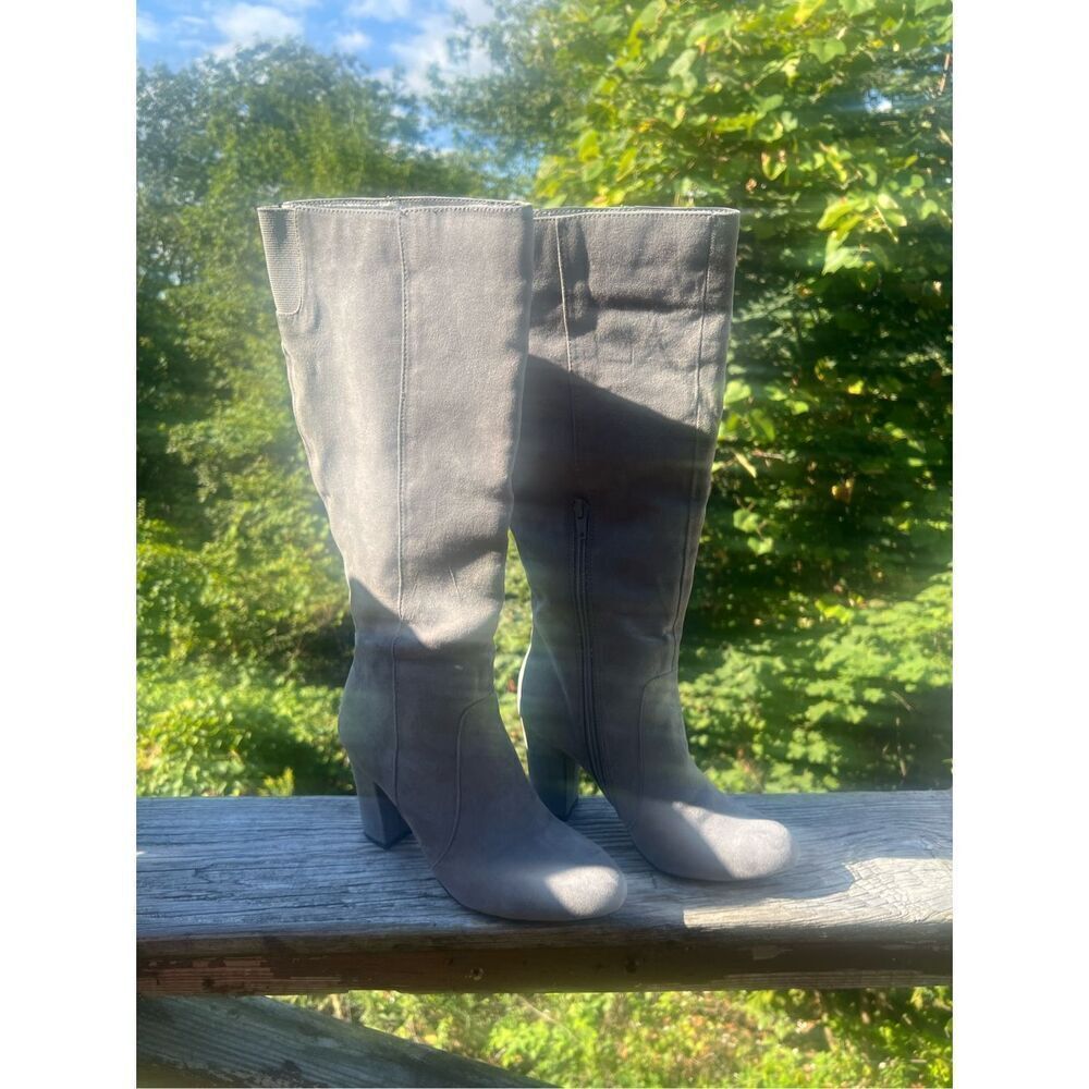Metaphor Camille Gary Faux Suede Heeled Boots Sz 6.5